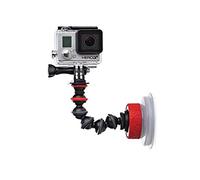 JOBY GorillaPod Ventosa e Braccetto per GoPro, Action Camera, Bloccaggio a Rotazione, Accessori per Fotocamera, JB01329-BWW