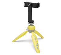 JOBY HandyPod 2 Kit, Treppiede da Tavolo per Smartphone, Supporto per Telefono GripTight 360 e Supporto a Perno, Action cam, Fotocamere Mirrorless, Dispositivi fino a 1 kg (2.2 libbre), Giallo