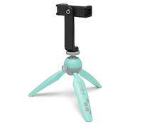 JOBY HandyPod 2 Kit, Treppiede da Tavolo per Smartphone, Supporto per Telefono GripTight 360 e Supporto a Perno, Action Cam, Fotocamere Mirrorless, Dispositivi fino a 1 kg, Verde Acqua