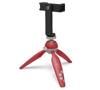 JOBY HandyPod 2 Kit, Treppiede da Tavolo per Smartphone, Supporto per Telefono GripTight 360 e Supporto a Perno, Action Cam, Fotocamere Mirrorless, Dispositivi fino a 1 kg, Rosso