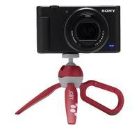 JOBY HandyPod Clip Treppiede Mini con Moschettone e Clamp per Smartphone, Smartphone iPhone, Galaxy, Pixel, Fotocamera Compatta SONY ZV-1 II, Colore Rosso (JB01840-BWW)