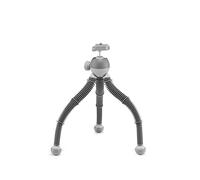 JOBY PodZilla Large, Treppiede Flessibile con Testa a Sfera, dai Creatori del GorillaPod, Treppiede per Smartphone, Compatibile con iPhone, Fotocamere Mirrorless Compatte, Dispositivi max 2,5kg,Grigio