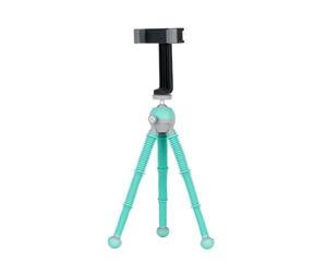 JOBY PodZilla Medium Kit, Treppiede Flessibile, Attacco GripTight 360 Phone, dai Creatori del GorillaPod, Treppiede per Smartphone, Compatibile con iPhone, Action Cam, Dispositivi fino a 1Kg, Azzurro