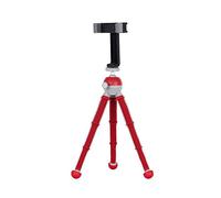 JOBY PodZilla Medium Kit, Treppiede Flessibile e Attacco GripTight 360 Phone, dai Creatori del GorillaPod, Treppiede per Smartphone, Compatibile con iPhone, Action Cam, Dispositivi fino a 1 Kg, Rosso