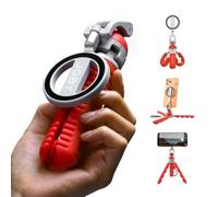 JOBY PZ01 PodZilla® Octopus Treppiede per cellulari con ventose e supporto magnetico, Gorillapod flessibile per iPhone e Android, Compatibile con MagSafe, Ultra Leggero (146g), Rosso