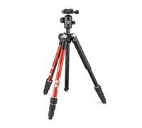JOBY RangePod, Treppiede Viaggio, in Alluminio, per Fotocamera/Smartphone, con Testa a Sfera, Staffa Universale, Sacca, per CSC, DSLR, Mirrorless, Smartphone, Rosso, per Fotografia, Video, Vlogging