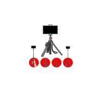 JOBY TelePod Mobile, Treppiede per Smartphone All-in-One, Bluetooth, Monopiede, Bastone per Selfie,Testa a Sfera, Attacco per Iphone, per Vlogger e Content Creator