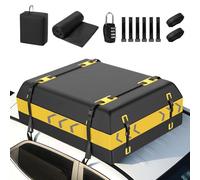 JOBYNA Borsa da Tetto, 15 Piedi Cubi /425 L Bagaglio da Tetto Impermeabile, Box Tetto Auto Pieghevole per Auto Con/Senza Portapacchi, Include Tappetino Antiscivolo+2 Cinghie+ 6 Ganci+Lucchetto