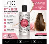 JOC Care Satin Sleek Shampoo Lisciante 250ml Capelli Crespi Ribelli