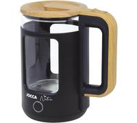 JOCCA Bollitore Elettrico 1,8L, Nature-Line Nero, Base A 360°, Borosilicato