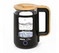Jocca, Bollitore Elettrico, Linea Nature, Base Girevole con Spegnimento Automatico, Nero, 1,8L
