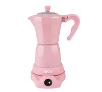 Jocca - Caffettiera italiana elettrica rosa | 6 tazze | Base girevole a 360° | Sistema mantiene caldo | Maniglia tocco freddo | 480W senza fili