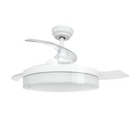 Jocca - Deckenventilator mit Licht (einziehbar, Weiß)