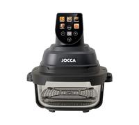 JOCCA Friggitrice ad Aria 6 Litri 1500 Watt Contenitore in Vetro Nero 2954