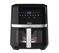 Jocca - Friggitrice ad aria calda 3,8 l | Friggitrice senza olio | Cucina sana | 1450 W di potenza | Protezione surriscaldamento | Manico con tocco freddo (nero 5 L)