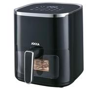 JOCCA - Friggitrice ad Aria Calda da 5 litri| Friggitrice Senza Olio| Air Fryer| Timer| Temperatura Regolabile| Schermo LED Tattile| Risparmio Energetico (Nero2)