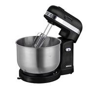 JOCCA - Frullatore impastatrice Risposteria 350 W con autorigenerazione ad attrito, 5 velocità, ciotola in acciaio inox da 3'5 L, impasto, mazza, emulsione, aste e miscelatore di cromature (nero)