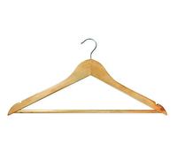 Jocca - Grucce in legno | Le barre dei pantaloni e le tacche impediscono lo scivolamento dei vestiti | Ganci cromati | 44 x 16 x 1,1 cm (16)