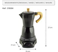 Jocca Macchina Da Caffè Elettrica Nera Per 6 Tazze Colazione Retro