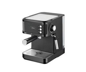 Jocca, Macchina da Caffè Espresso 20 Bar con Serbatoio 1,8L Rimovibile, Vaporizzatore per Schiuma di Latte, Filtro in Alluminio, Vassoio Scaldatazze, 850W