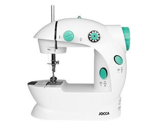 Jocca, Macchina da Cucire Portatile con Kit 48 Accessori, Doppia Cucitura, Piedini Antiscivolo, 18x20x13 cm