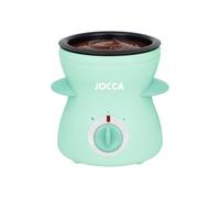 Jocca - Macchina per Fonduta Funny Cooking Turchese | Capacità 350ML, 2 Temperature | 25W | Ideale per Fonduta di Cioccolato o Formaggio | Ciotola Antiaderente e Rimovibile