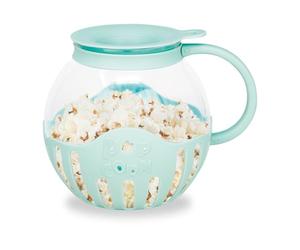 Jocca, Popcorniera in Vetro 2,2L per Microonde, Griglia per Burro in Silicone