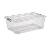 Jocca - Scatola portaoggetti con ruote e coperchio, con clip grandi/plastica rigida/per riporre vestiti, giocattoli../ organizzazione in casa/baule organizer (57 x 38 x 21)