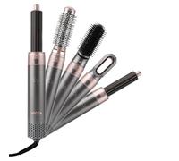 Jocca - Spazzola ad Aria Calda 5 in 1 | 800-1000W | Multifunzione: Asciugacapelli, Arricciacapelli, Piastra e Volumizzatore | Con 5 Accessori Intercambiabili e Custodia Premium