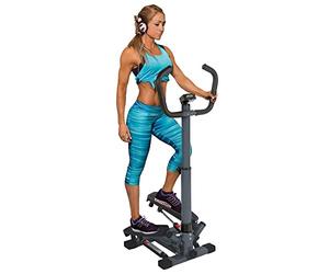 Jocca, Stepper Laterale con Manubrio, Passo laterale con Barre di Supporto, Glutei, Addome e Gambe, Salire e Scendere le Scale, Piedini Antiscivolo, 4 Funzioni, Manici imbottiti