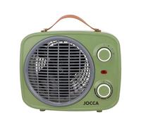 JOCCA, Stufa Retrò 2000W con Termostato Regolabile e Funzione Ventilatore, Design Elegante, Indicatore Luminoso