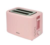 Jocca, Tostapane 2 Fette, 700W con 7 Livelli di Doratura, Funzione di Scongelamento, Riscaldamento e Annullamento, Raccoglitore di Briciole, Ampie Fessure per Diversi Tipi di Pane, Rosa