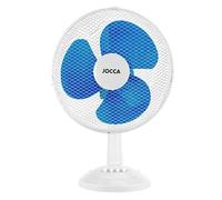 Jocca - Ventilatore da tavolo Diametro 30 cm/Potenza 45 W / 3 Velocità / 3 Pale/Sistema di oscillazione, testa reclinabile (Blu)