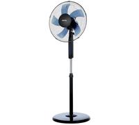 Jocca - Ventilatore da terra 45W| 3 velocità | Base rotonda | Diametro 40 cm | Altezza regolabile 125 cm | 5 lame | Silenzioso| Nero
