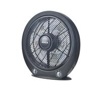 Jocca - Ventilatore portatile da terra o da tavolo| 5 pale| 3 velocità| Spegnimento automatico| Timer| Ventilatore a cassetta| Antiribaltamento| Diametro 30 cm| Casa o ufficio| Nero