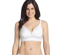 Jockey Forever Fit - Reggiseno a coppa modellato con scollo a V, bianco, M