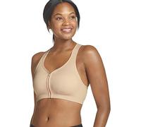 Jockey Reggiseno Senza Cuciture Frontali con Zip Sportivo, Opaco, Nude, L Donna