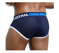 JOCKMAIL Biancheria intima da uomo sexy slip pantaloncini a rete slip da uomo sexy mutandine maschili boxer biancheria intima in cotone traspirante, Marina Militare, XXL