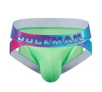 JOCKMAIL Biancheria intima da uomo sexy slip pantaloncini a rete slip da uomo sexy mutandine maschili boxer biancheria intima in cotone traspirante, 317verde, XL