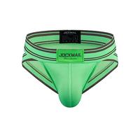 JOCKMAIL Biancheria intima da uomo slip da uomo atletica slip da uomo in rete comoda biancheria intima sportiva da uomo, Verde, XL