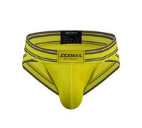 JOCKMAIL Biancheria intima da uomo slip da uomo atletica slip da uomo in rete comoda biancheria intima sportiva da uomo, Giallo, XL