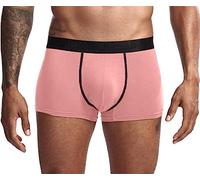 JOCKMAIL, Boxer corti da uomo in modal morbido, biancheria intima da uomo con tasche separate doppie, boxer con apertura e bretelle per la cura della salute e della terapia, rosa, L