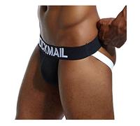 JOCKMAIL Sexy Mens Jock Cinghie Biancheria Intima Cotone Sexy Jocks Bikini G-string Uomini Tanga Slip Maschio Biancheria Intima Gay Tanga 6 Colori