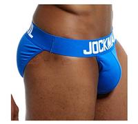 JOCKMAIL Slip sexy da uomo, in cotone, biancheria intima sexy da uomo, Blu, XL