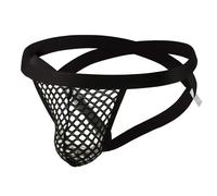 Jockstrap Uomo Mesh a Rete Larga Nero Sospensorio Sexy Intimo Sport Tg Unica