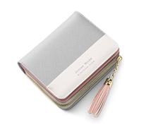 Jocose Moose Portafoglio donna in ecopelle moderna con frange decorative e protezione RFID, dotato di 4 tasche per carte, perfetto per lo shopping, i viaggi e la vita quotidiana femminile