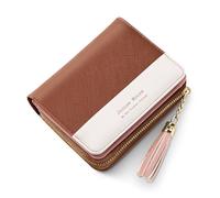 Jocose Moose Portafoglio donna in ecopelle moderna con frange decorative e protezione RFID, dotato di 4 tasche per carte, perfetto per lo shopping, i viaggi e la vita quotidiana femminile