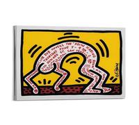 jocrynsi Keith Haring Stampe astratte minimaliste su tela, stampa artistica da parete, decorazione per la casa, camera da letto, soggiorno, 60 x 90 cm, con cornice