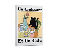 jocrynsi Poster con scritta "Good Morning Coffee", idea regalo per amanti del caffè, stampa artistica da parete su tela, decorazione per la casa, camera da letto e soggiorno, 30 x 45 cm, con cornice