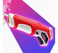 JOCUND PLANET Pistola ad acqua elettrica con assorbimento automatico dell'acqua, una ricarica 300 sfere d'acqua, portata da 28 a 33 metri, giocattolo impermeabile per bambini (rosso)